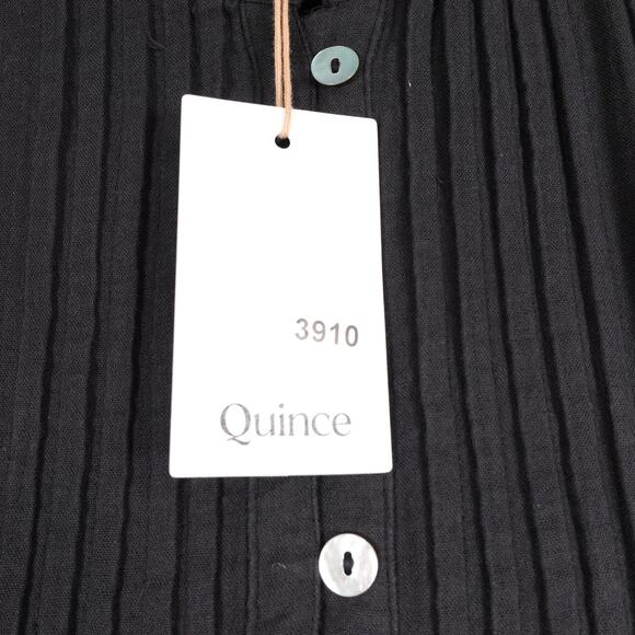 New Quince Women’s Organic Cotton Gauze Sleeveless Swing Dress Black Small 3910M - Picture 6 of 9